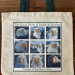 Tote bag with many eagle faces